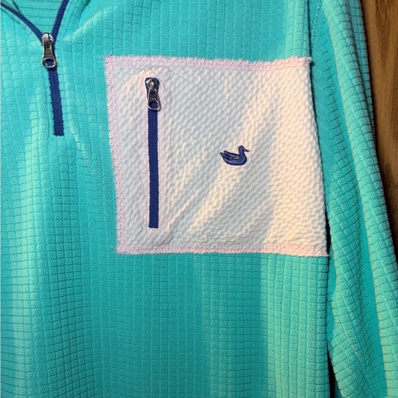 Southern Marsh Women’s Duck 1/4 Zip Fleece FieldTec Waffle Green pullover XS - Picture 2 of 5